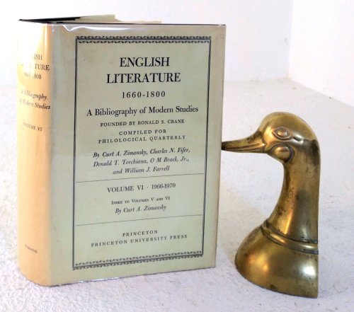 English Literature 1660-1800: a bibliography of Modern Studies, founded by Ronald S. Crane