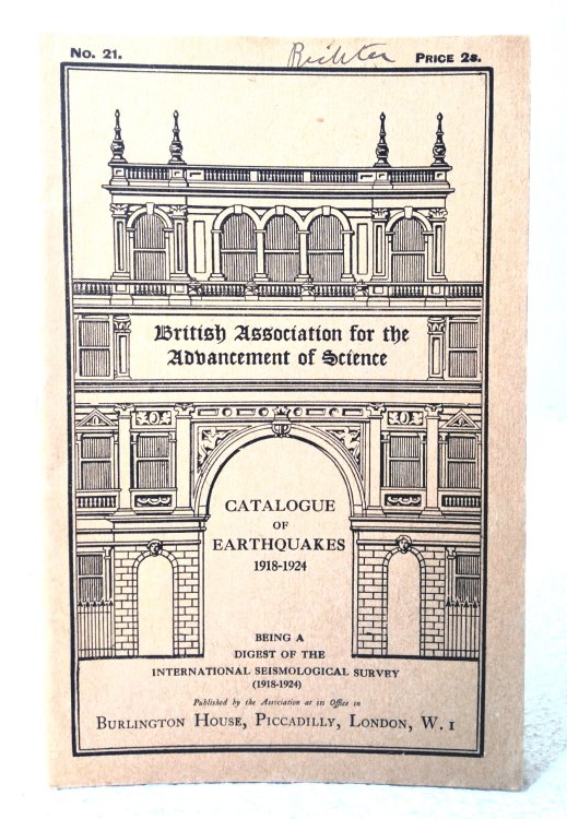 Catalogue of Earthquakes 1918-1924