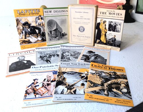 Novelette Library: Ten Illustrated Volumes, fascinating stories and incidents of history--New Diggings; Let's Go to the Movies; Lafitte: Pirate--or Patriot; Lincoln: Captain Cummings Recollections of 