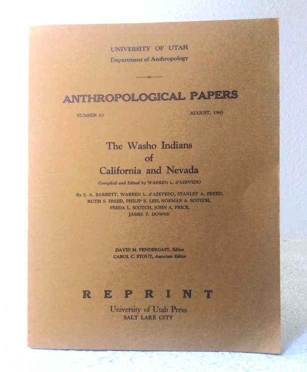 The Washo Indians of California and Nevada