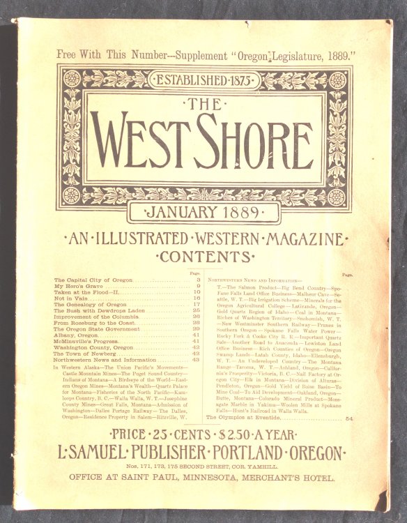 The West Shore, January 1889