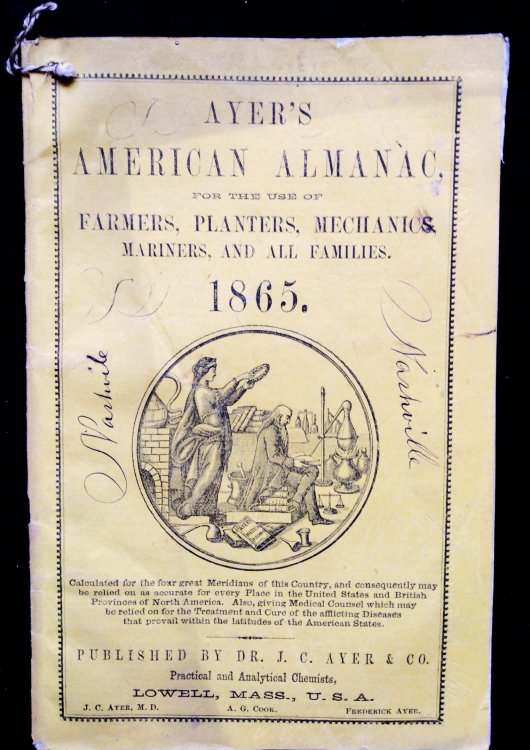 Ayer's American Almanac, for the use of Farmers, Planters, Mechanics, Mariners, and all families, 1865