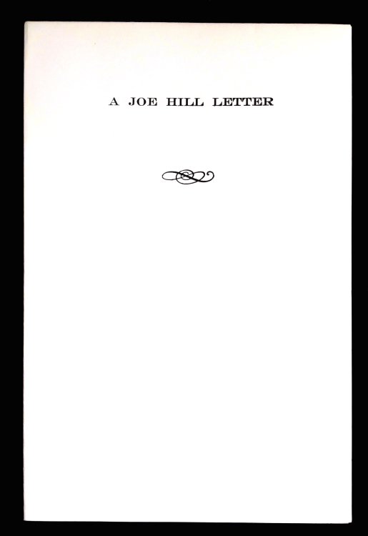 A Joe Hill Letter