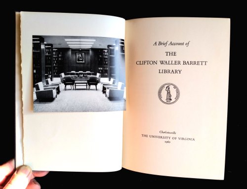A Brief Account of the Clifton Waller Barrett Library