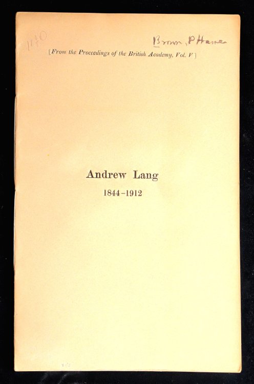 Andrew Lang 1844-1912