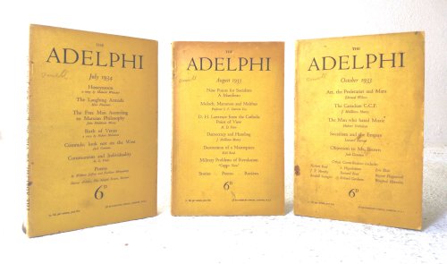 The Adelphi, August, 1933; October, 1933; July, 1934