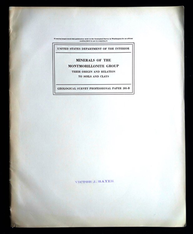 Minerals of the Montmorillonite Group: their origin and relation to soils and clays