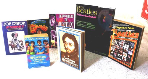 A lot of seven (7) Beatles-related items: The Penguin John Lennon; Up Against It: a screenplay for the Beatles; The Beatles: Lennon and Me--the intimate insider's book; All Together Now: the first complete Beatles discography 1961-1975; Lennon Remembered: the Rolling Stone interviews; The Beatles: t