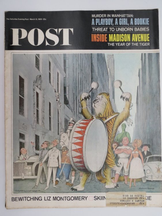 THE SATURDAY EVENING POST MAGAZINE, MARCH 13, 1965 (MURDER IN MANHATTAN)
