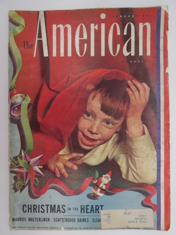 THE AMERICAN MAGAZINE, JANUARY 1941, (NORMAN ROCKWELL AMERICAN YULETIDE FULL PAGE COLOR ILLUSTRATION; ANN PINCHOT AND TOM GILL SERIALS)