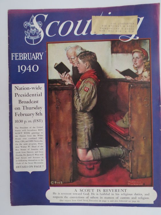 SCOUTING MAGAZINE, FEBRUARY 1940 (NORMAN ROCKWELL COVER)