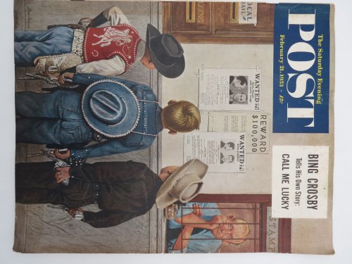 SATURDAY EVENING POST, FEBRUARY 21, 1953 (STEVAN DOHANOS WANTED POSTERS COVER)
