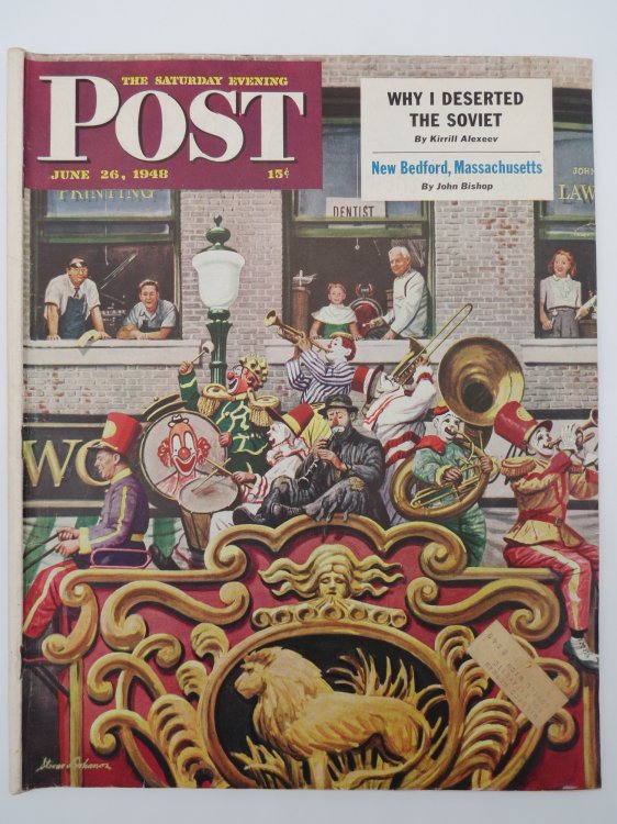 SATURDAY EVENING POST, JUNE 26, 1948 (STEVAN DOHANOS CLOWNS PARADE COVER)