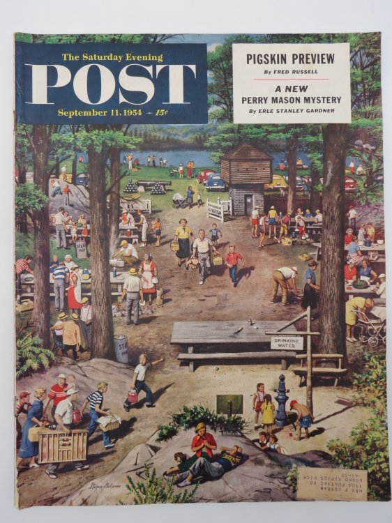 SATURDAY EVENING POST, SEPTEMBER 11, 1954 (STEVAN DOHANOS PARK PICNIC COVER)