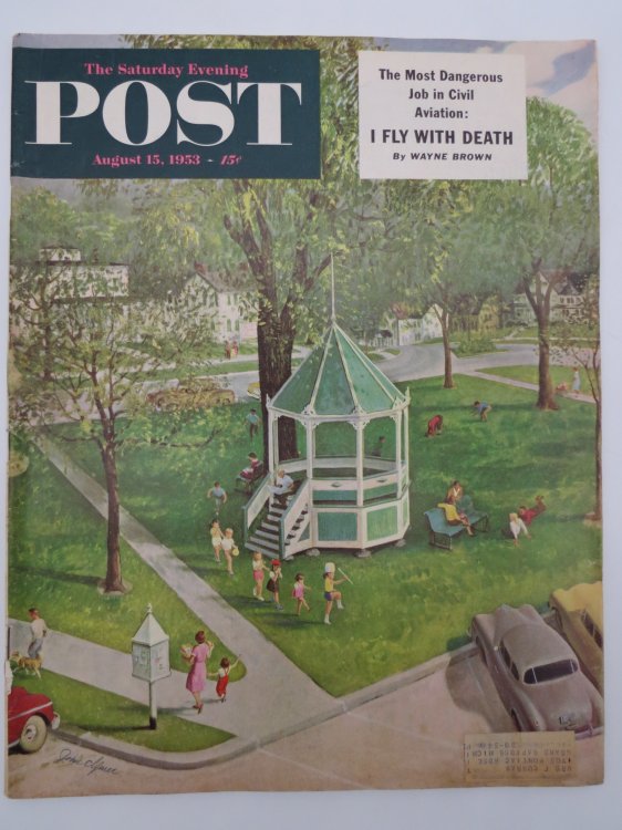 SATURDAY EVENING POST, AUGUST 15, 1953 (JOHN CLYMER NEIGHBORHOOD PARK COVER)