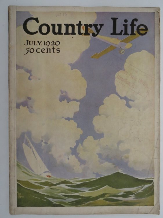 COUNTRY LIFE MAGAZINE, JUly 1920 (warren sheppard color sailboat illustrations)