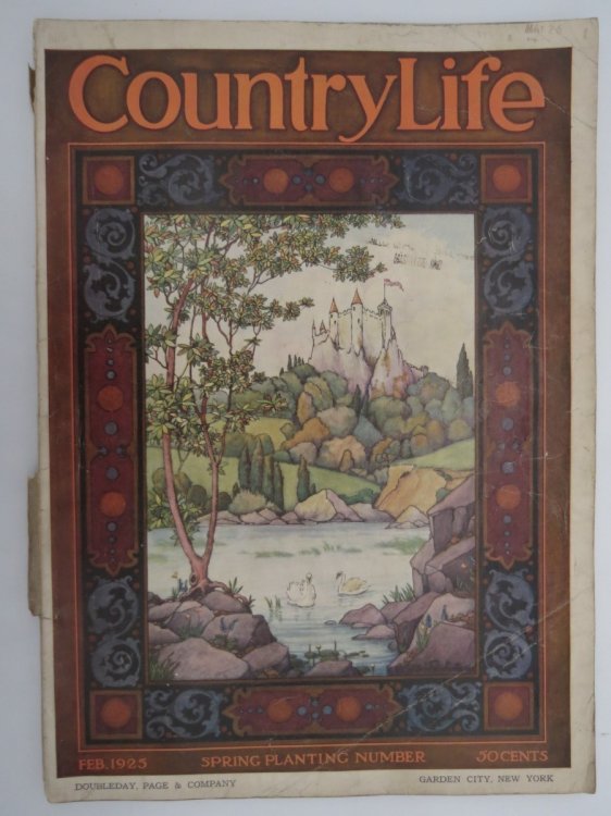 COUNTRY LIFE MAGAZINE, FEBRUARY 1925 (A. C. WYATT COLOR GARDEN ILLUSTRATIONS)