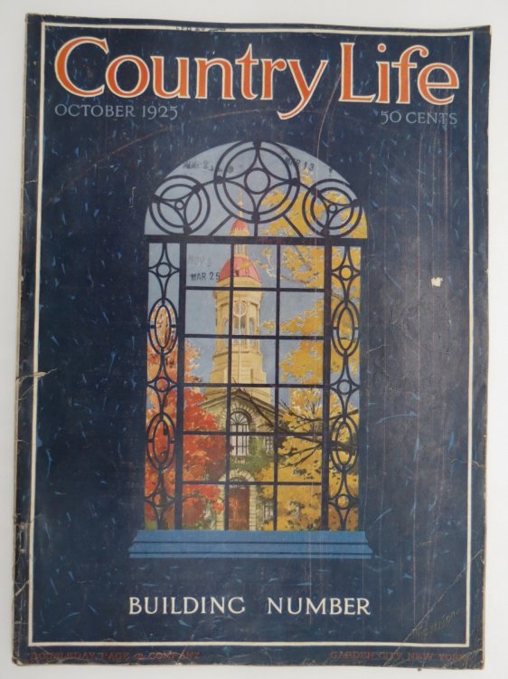 COUNTRY LIFE MAGAZINE, OCTOBER 1925 (JOHN RUSSELL POPE ARCHITECTUAL ILLUSTRATIONS; GREAT COLOR ADS)