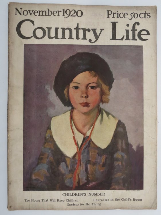 COUNTRY LIFE MAGAZINE, NOVEMBER 1920 (COLE ARROW EIGHT AD; COLOR CHILDREN'S PORTRAITS)