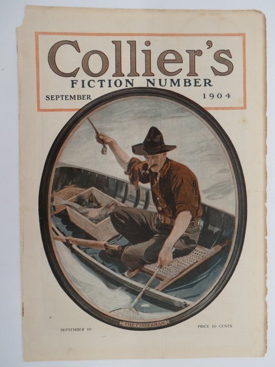 COLLIER'S MAGAZINE COVER, SEPTEMBER 10, 1904, THE FISHERMAN FRANK LEYENDECKER