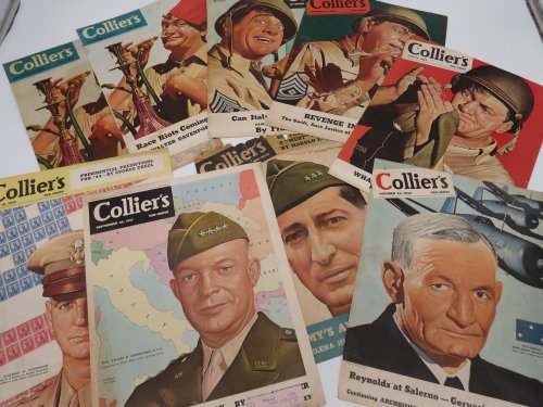 9 RONALD MCLEOD COLLIER'S WEEKLY MAGAZINE COVERS FROM 1943