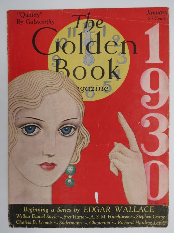 THE GOLDEN BOOK MAGAZINE COVER, ART DECO BY BORISH ARTZYBASHEFF, JANUARY 1930