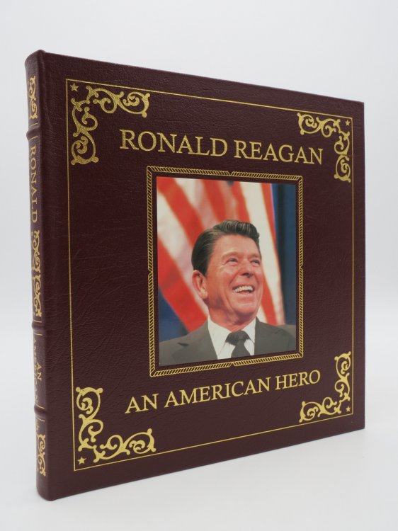 RONALD REAGAN AN AMERICAN HERO (LEATHER BOUND)