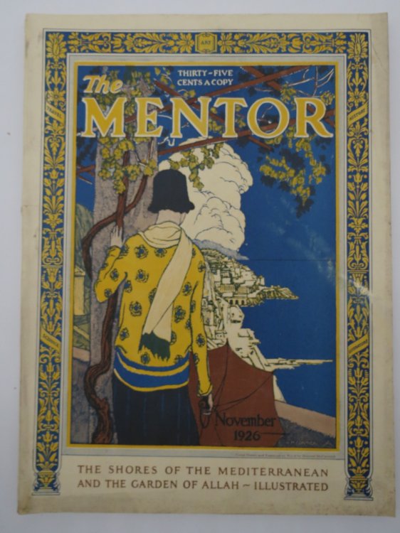 THE MENTOR MAGAZINE, NOVEMBER 1926 (ART DECO COVER BY HOWARD MCCORMICK ; SHORES OF THE MEDITERRANEAN)