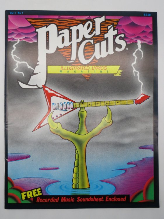 PAPER CUTS MAGAZINE, VOL 1 NO. 1, 1987 Illustrated Lyrics Magazine