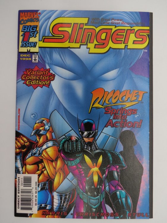 SLINGERS: RICOCHET SPRINGS INTO ACTION! DECEMBER 1998 (VARIANT COLLECTOR'S EDITION - BIG FIRST ISSUE)