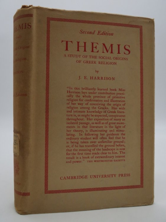 THEMIS. A STUDY OF THE SOCIAL ORIGINS OF GREEK RELIGION. (DJ Protected by a Brand New, Clear, Acid-Free Mylar Cover)