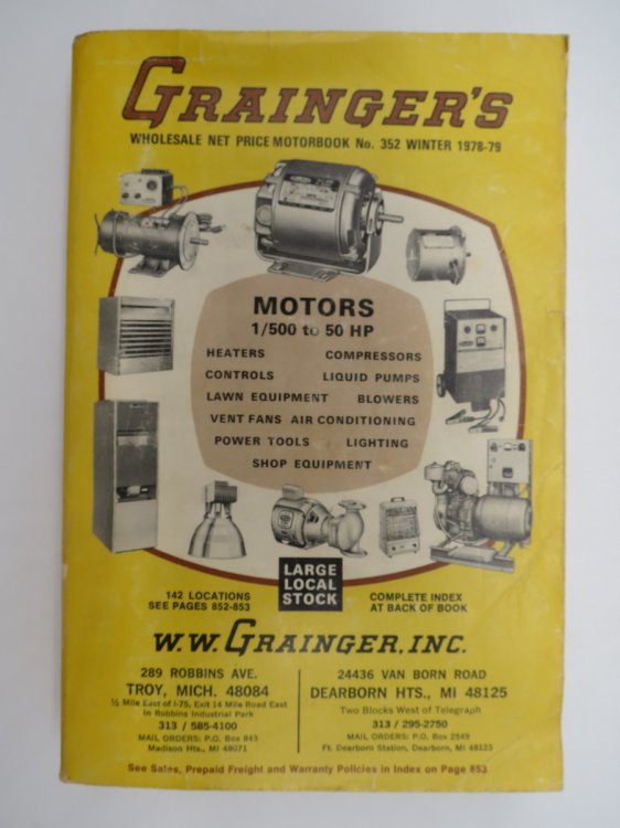 GRAINGER'S WHOLESALE NET PRICE MOTORBOOK NO. 352 WINTER 1978-1979