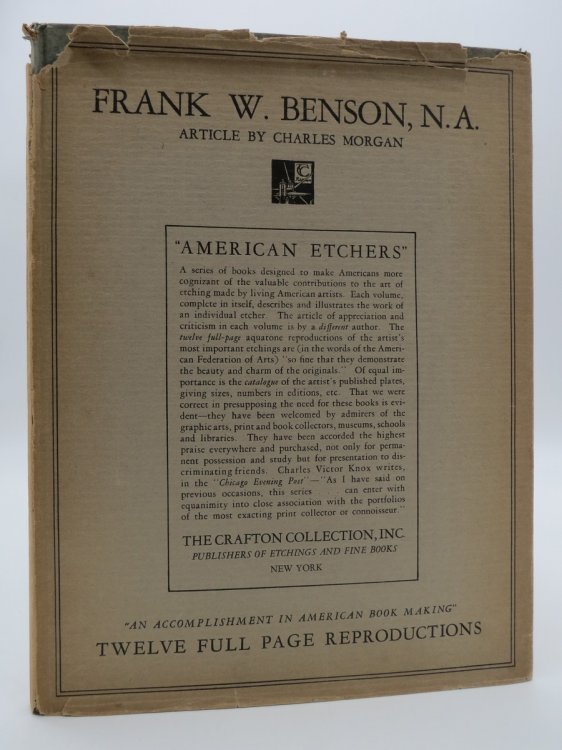 AMERICAN ETCHERS VOLUME XII Frank W. Benson, N. A. (DJ Protected by a Brand New, Clear, Acid-Free Mylar Cover)