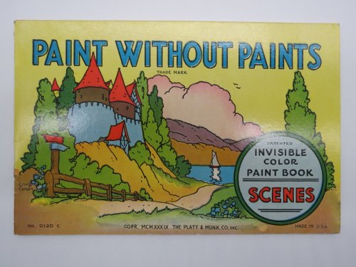 PAINT WITHOUT PAINTS #0120C SCENES, INVISIBLE COLOR PAINT BOOK Scenes