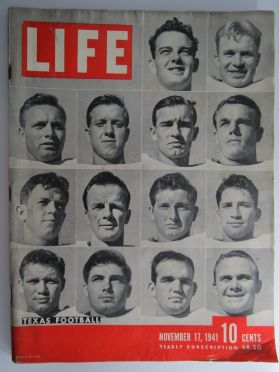 LIFE MAGAZINE, NOVEMBER 17, 1941 (TEXAS FOOTBALL)