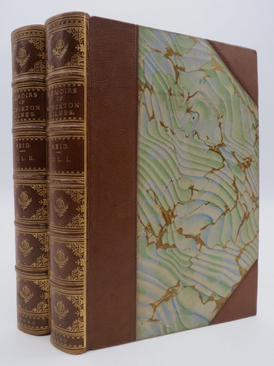 THE LIFE, LETTERS, AND FRIENDSHIPS OF RICHARD MONCKTON MILNES, FIRST LORD HOUGHTON (COMPLETE 2 VOLUME LEATHER BOUND SET)