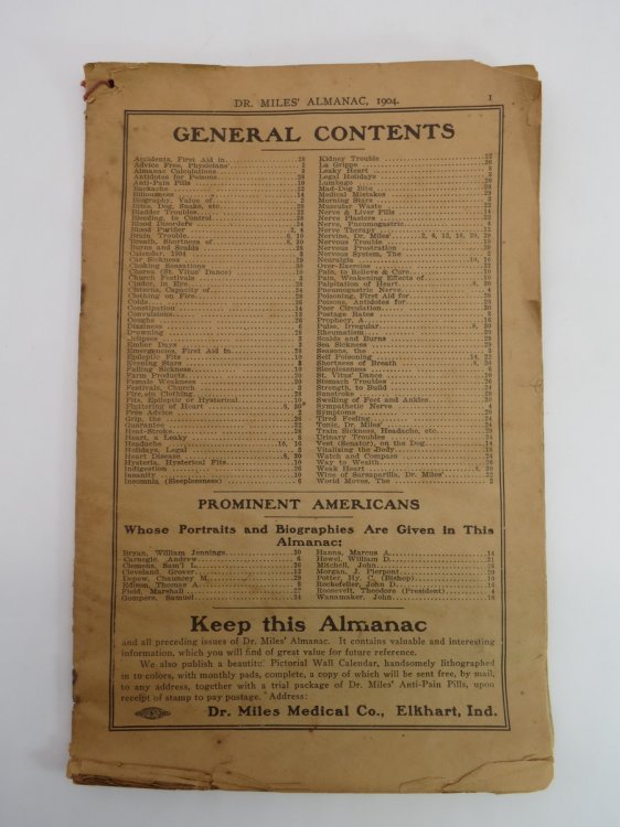 DR. MILES ALMANAC, 1904