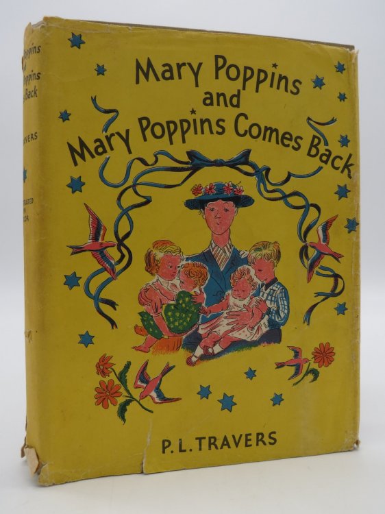 MARY POPPINS AND MARY POPPINS COMES BACK (DE LUXE CHILDREN'S EDITION ILLUSTRATED IN COLOR) (DJ Protected by a Brand New, Clear, Acid-Free Mylar Cover)