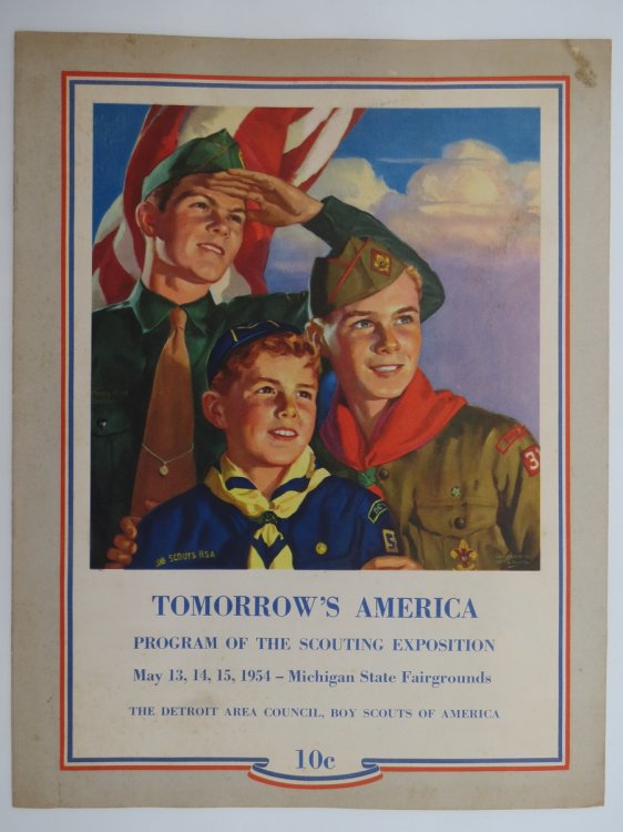 TOMORROW'S AMERICA (BOY SCOUTS) Program of the Scouting Exposition, May 13, 14, 15, 1954 - Michigan State Fairgrounds