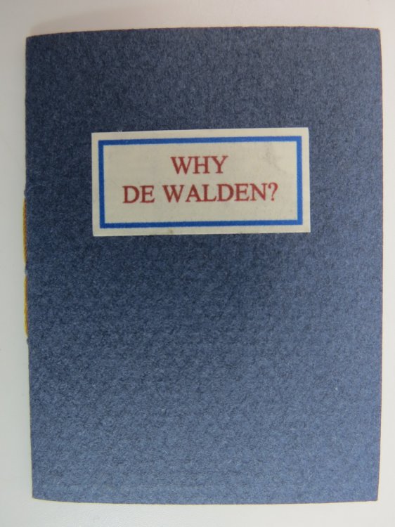 WHY DE WALDEN (MINIATURE BOOK) The Beginnings of De Walden Press