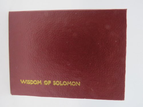 EXTRACTS FROM THE BOOK OF THE WISDOM OF SOLOMON (MINIATURE BOOK)