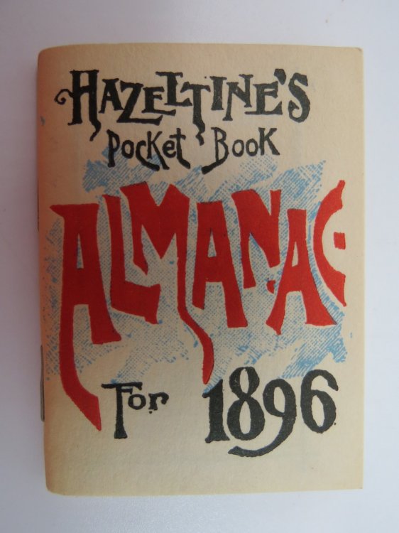 HAZELTINE'S POCKET BOOK ALMANAC FOR 1896 (MINIATURE BOOK)
