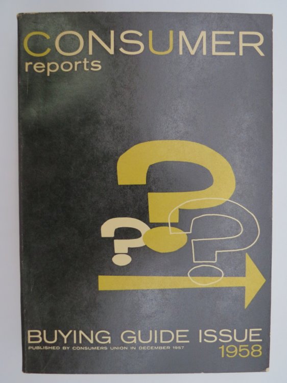 CONSUMER REPORTS BUYING GUIDE ISSUE 1958
