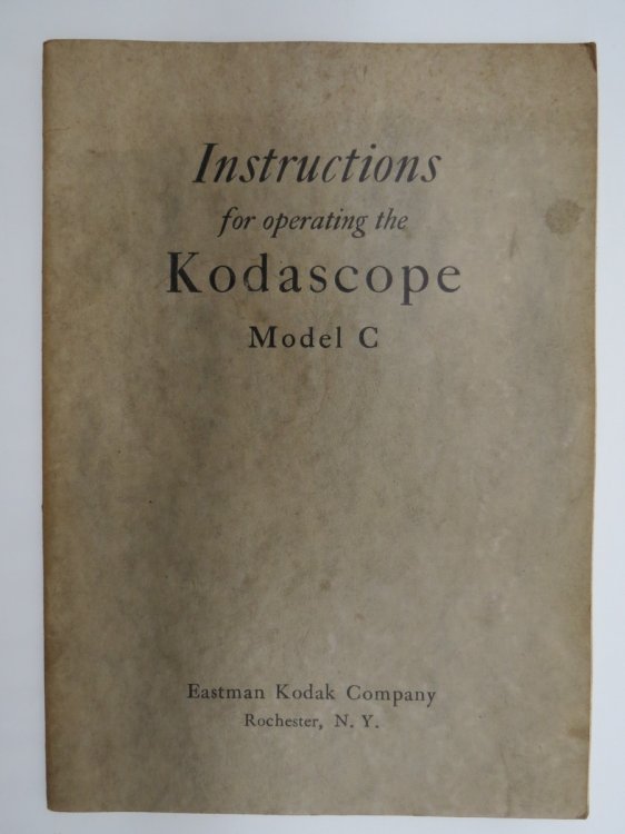 INSTRUCTIONS FOR OPERATING THE KODASCOPE MODEL C