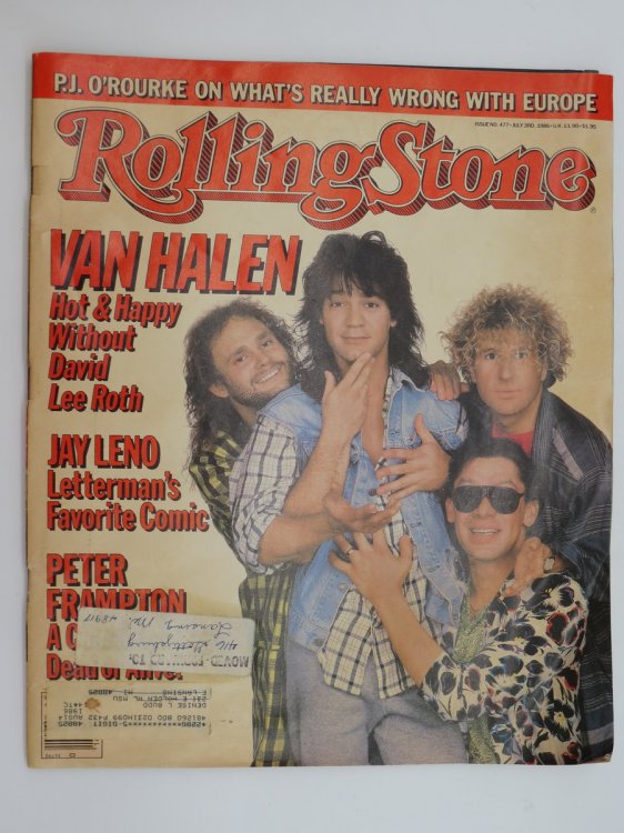 ROLLING STONE MAGAZINE JULY 3, 1986 ISSUE 477 VAN HALEN COVER