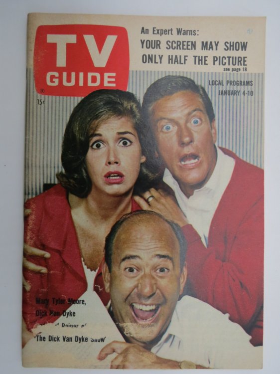 TV GUIDE, JANUARY 4-10, 1964 (MARY TYLE MOORE, DICK VAN DYKE CARL REINER OF DICK VAN DYKE SHOW)