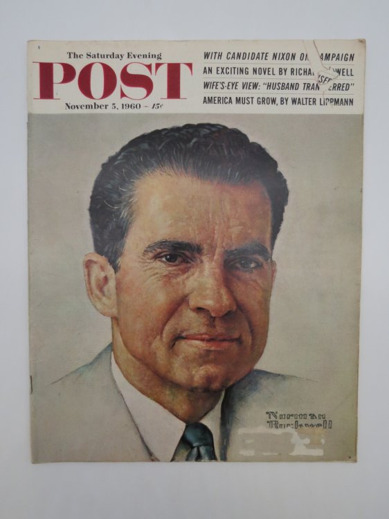 THE SATURDAY EVENING POST, NOVEMBER 5, 1960 (NORMAN ROCKWELL NIXON COVER)