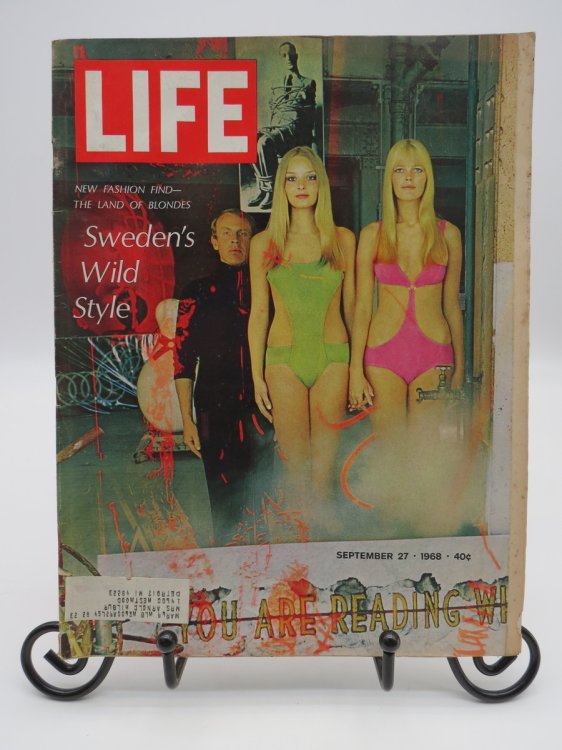 LIFE MAGAZINE - SEPTEMBER 27, 1968 (SWEDEN'S WILD STYLE - THE LAND OF BLONDES) Sweden's Wild Style