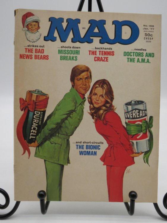 MAD MAGAZINE ISSUE # 188 JANUARY 1977 (THE BIONIC WOMAN)