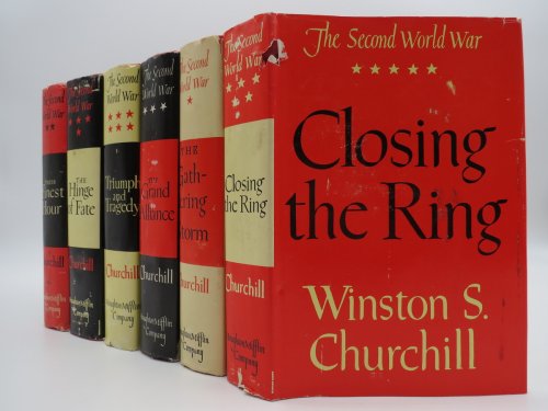 THE SECOND WORLD WAR (COMPLETE 6 VOLUME SET) The Gathering Storm; Their Finest Hour; the Grand Alliance; the Hinge of Fate; Closing the Ring; Triumph and Tragedy (DJ Protected by a Brand New, Clear, Acid-Free Mylar Cover)